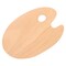 U.S. Art Supply 8" x 12" Large Wooden Oval-Shaped Artist Painting Palette with Thumb Hole, Wood Paint Mixing Tray, Acrylic, Oil, Watercolor - Students